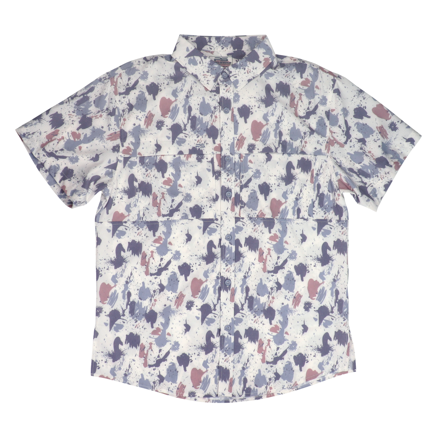 Premium Series Camo Short Sleeve Fishing Shirt - Arctic