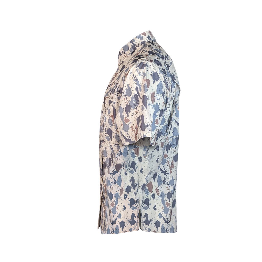 Premium Series Camo Short Sleeve Fishing Shirt - Arctic