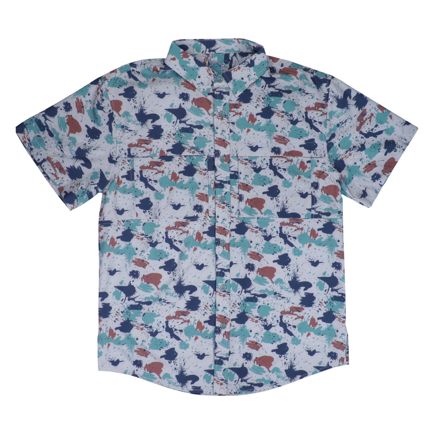 Premium Series Camo Short Sleeve Fishing Shirt - Baja Camo
