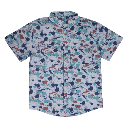 Premium Series Camo Short Sleeve Fishing Shirt - Baja Camo
