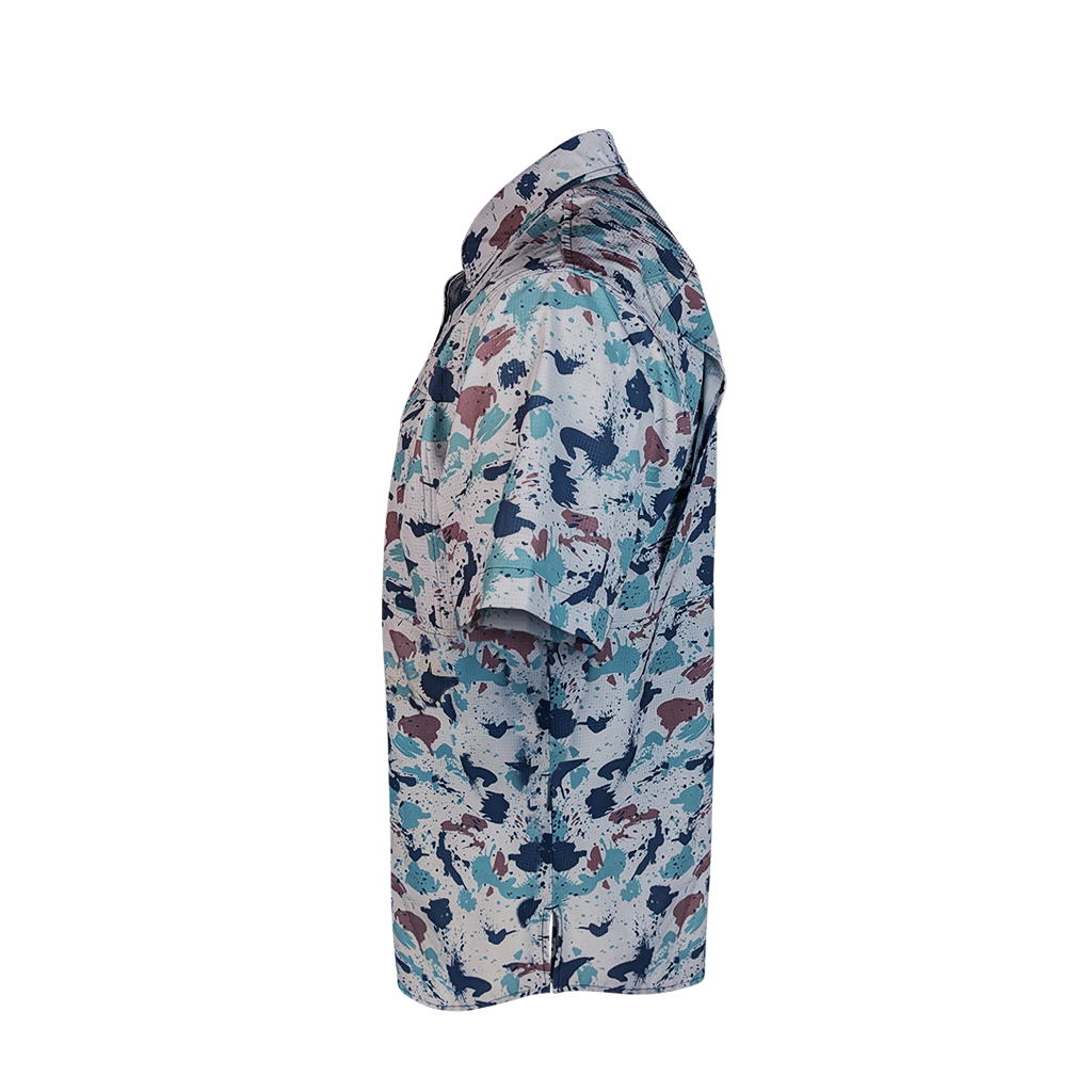 Premium Series Camo Short Sleeve Fishing Shirt - Baja Camo