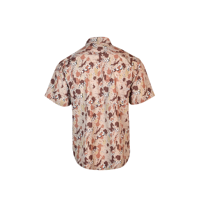 Premium Series Camo Short Sleeve Fishing Shirt - Chocolate Chip
