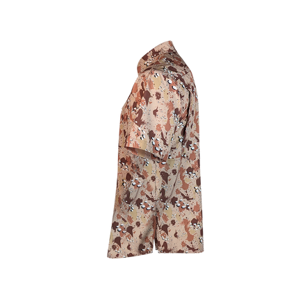 Premium Series Camo Short Sleeve Fishing Shirt - Chocolate Chip