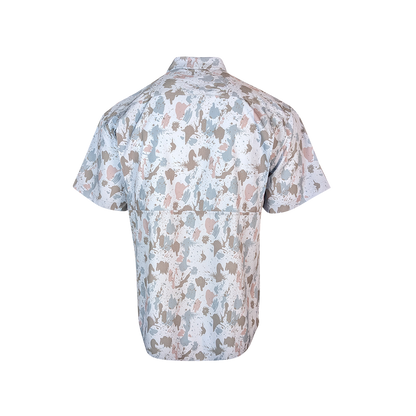 Premium Series Camo Short Sleeve Fishing Shirt - Glacial