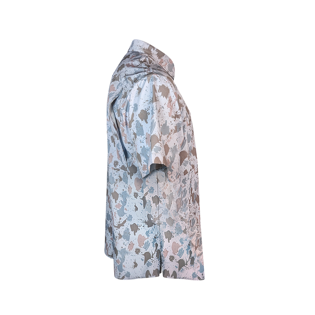 Premium Series Camo Short Sleeve Fishing Shirt - Glacial