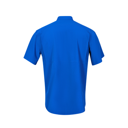 Premium Series Short Sleeve Fishing Shirt - Ocean Blue