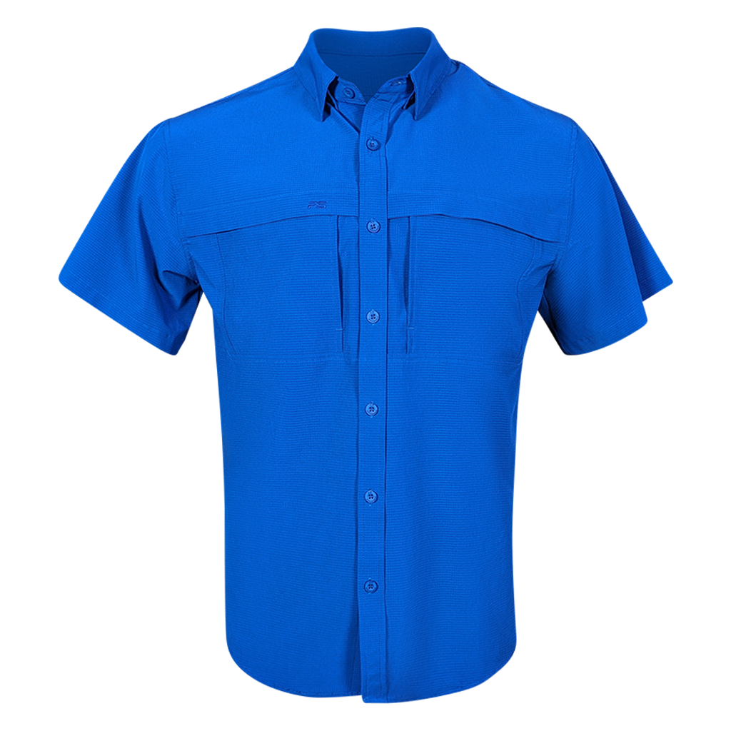 PS210 Short Sleeve Fishing Shirt - Ocean Blue
