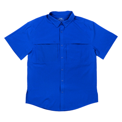 Premium Series Short Sleeve Fishing Shirt - Ocean Blue