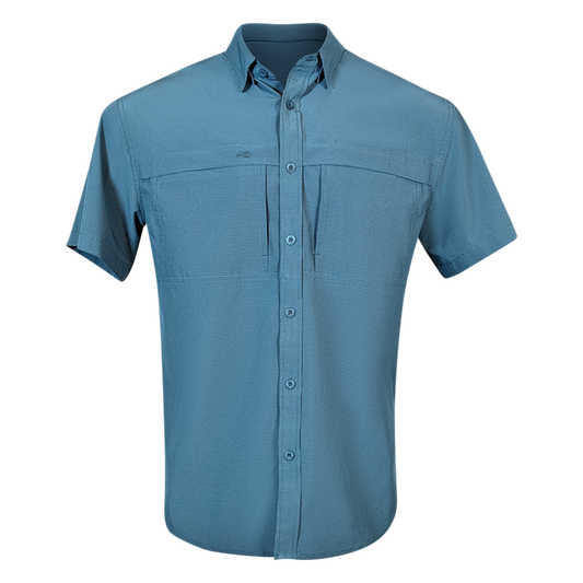 PS210 Short Sleeve Fishing Shirt - Reef Blue