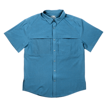 Premium Series Short Sleeve Fishing Shirt - Reef Blue