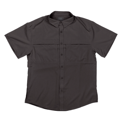 Premium Series Short Sleeve Fishing Shirt - Sable Black