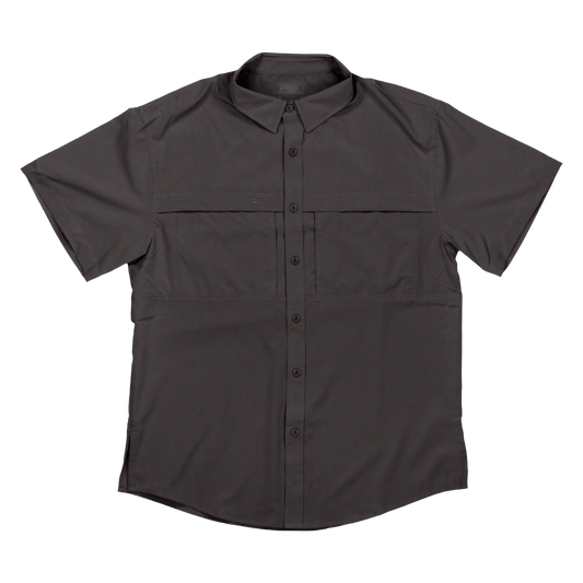 Premium Series Short Sleeve Fishing Shirt - Sable Black