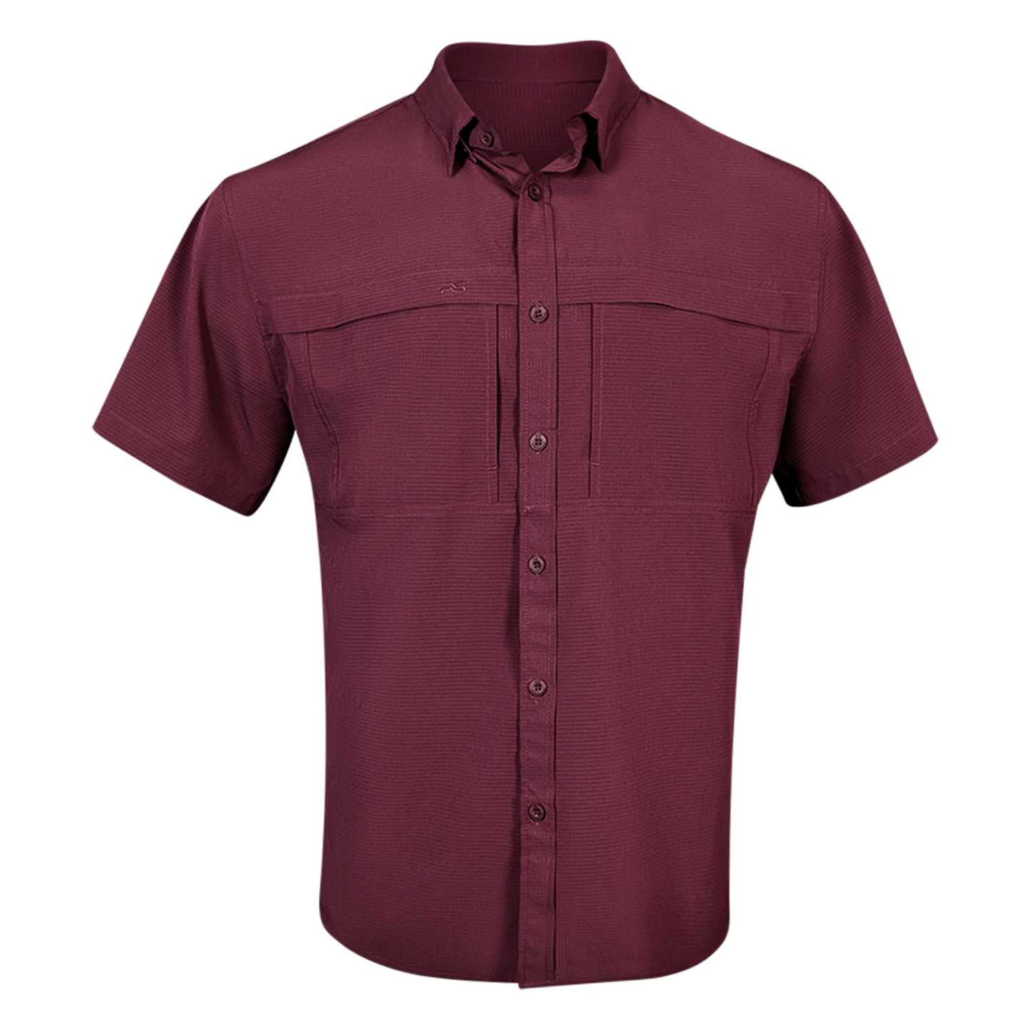 PS210 Short Sleeve Fishing Shirt - Sangria Maroon