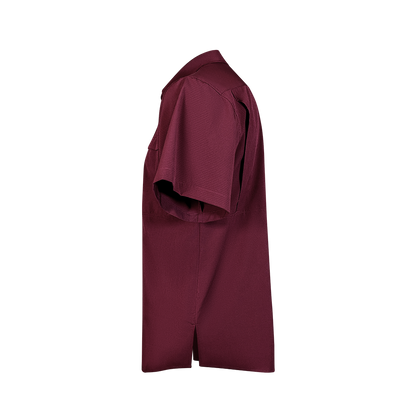 Premium Series Short Sleeve Fishing Shirt - Sangria Maroon