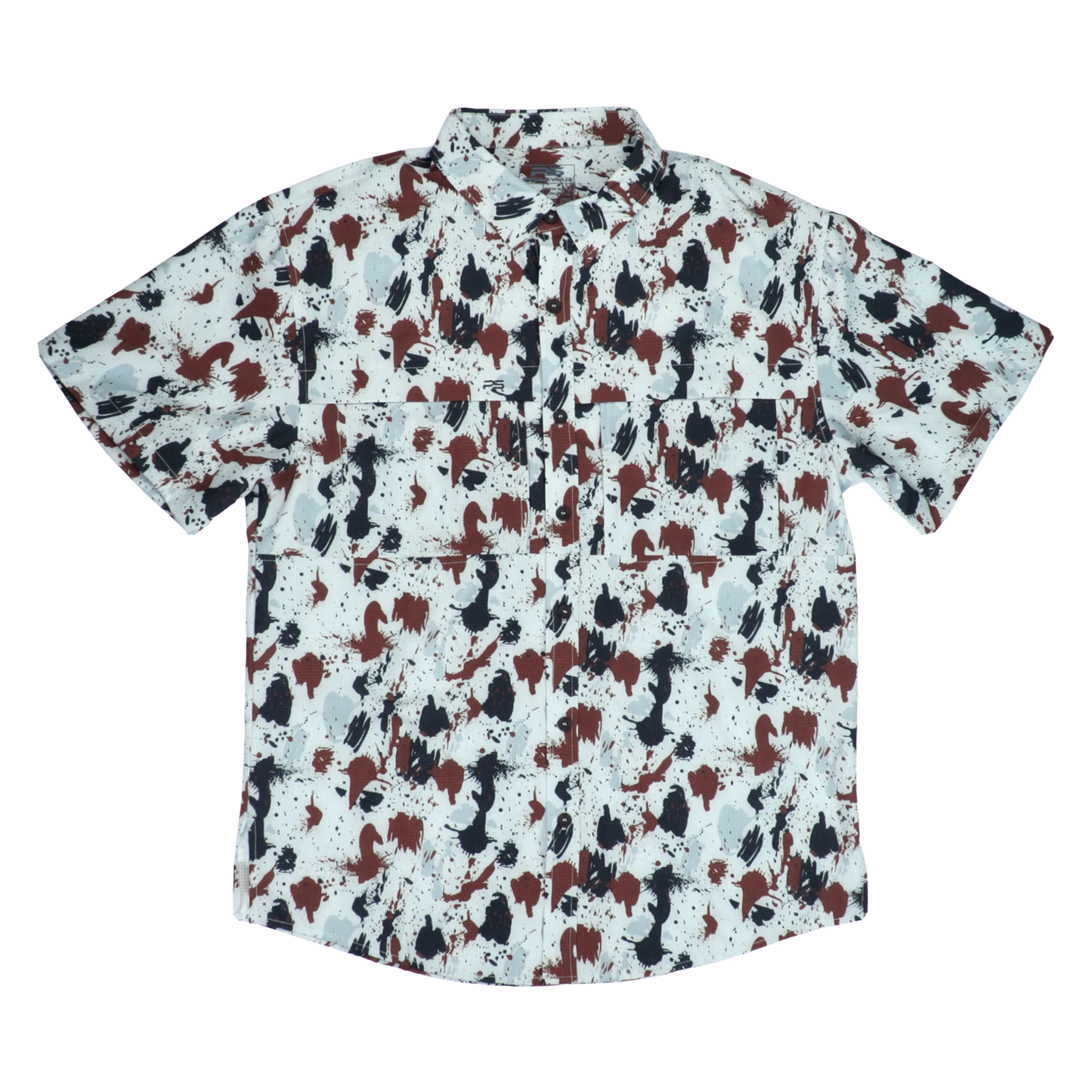 Premium Series Camo Short Sleeve Fishing Shirt - Tundra