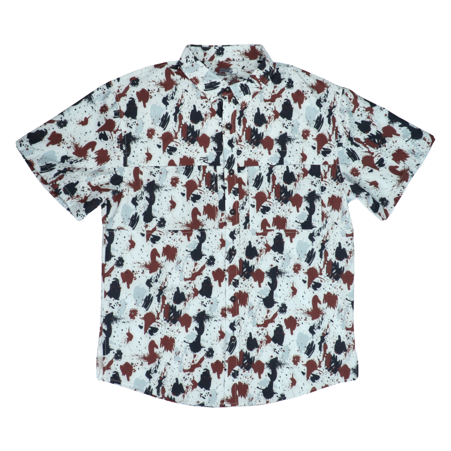 Premium Series Camo Short Sleeve Fishing Shirt - Tundra