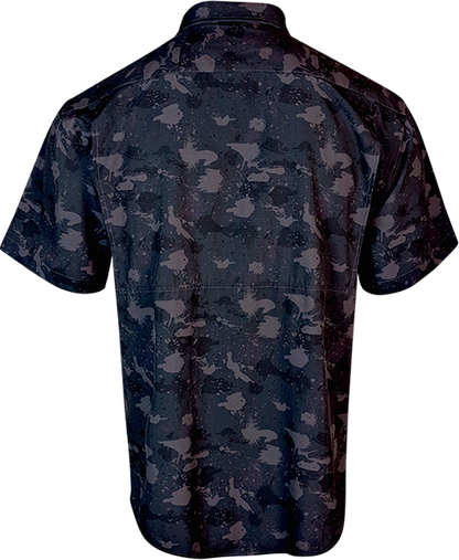 Premium Series Camo Short Sleeve Fishing Shirt - Volcanic