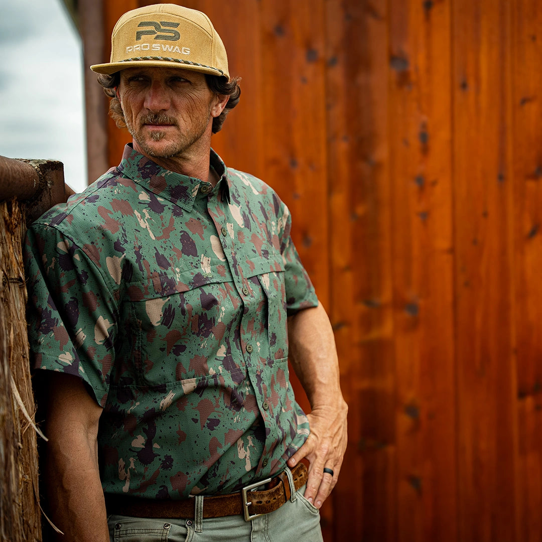Premium Series Camo Short Sleeve Fishing Shirt - Artemis