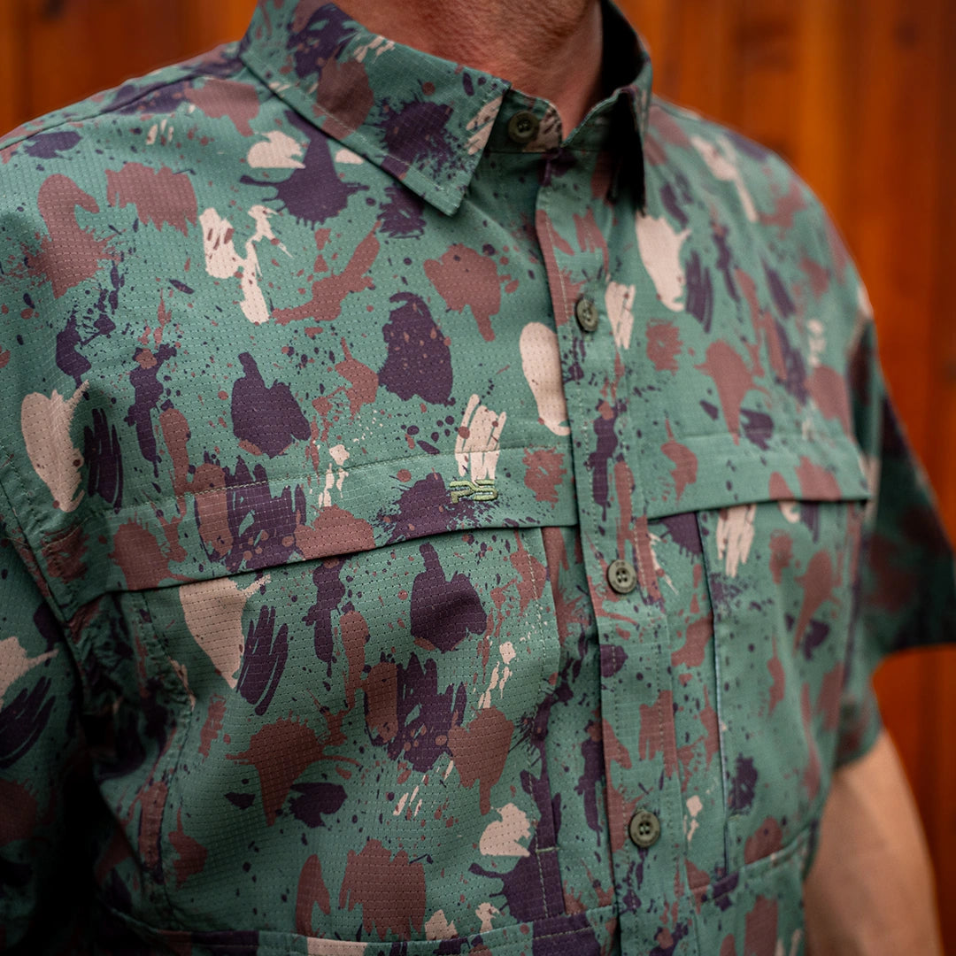 Premium Series Camo Short Sleeve Fishing Shirt - Artemis