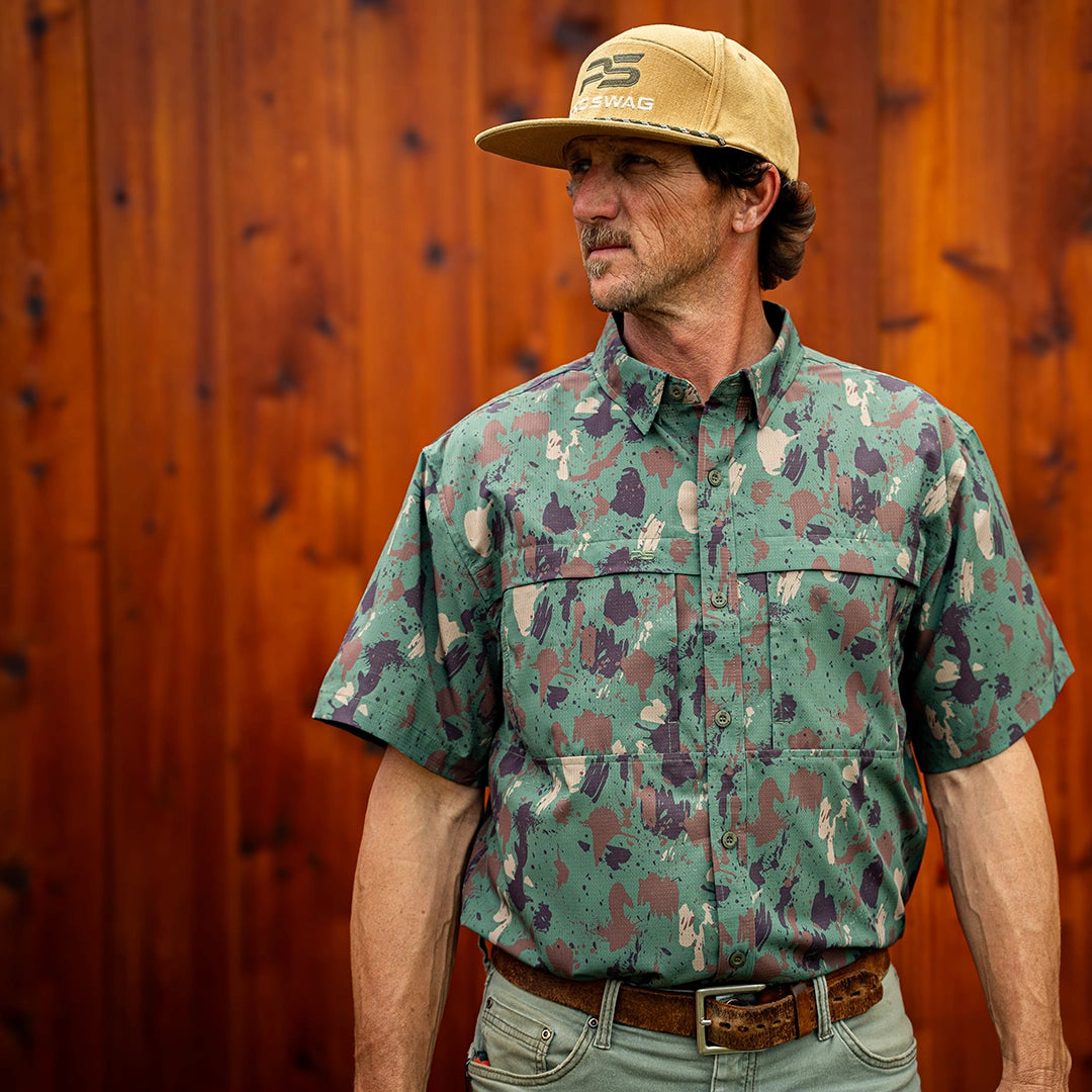 Premium Series Camo Short Sleeve Fishing Shirt - Artemis