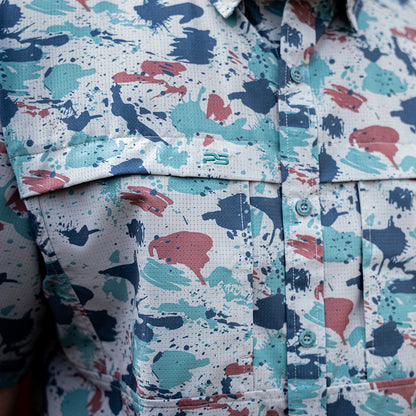 Premium Series Camo Short Sleeve Fishing Shirt - Baja Camo