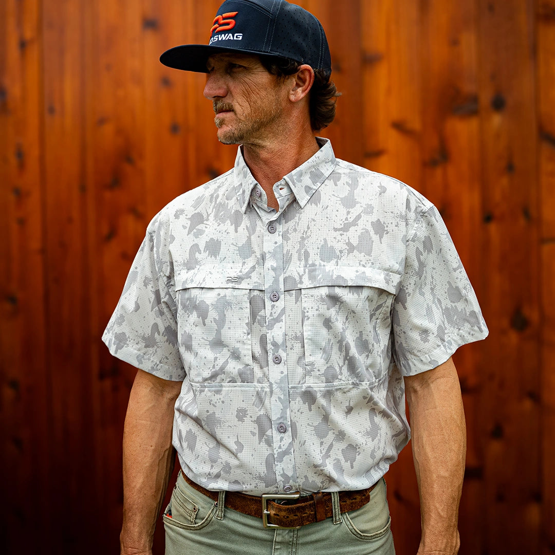 Premium Series Camo Short Sleeve Fishing Shirt - Origin