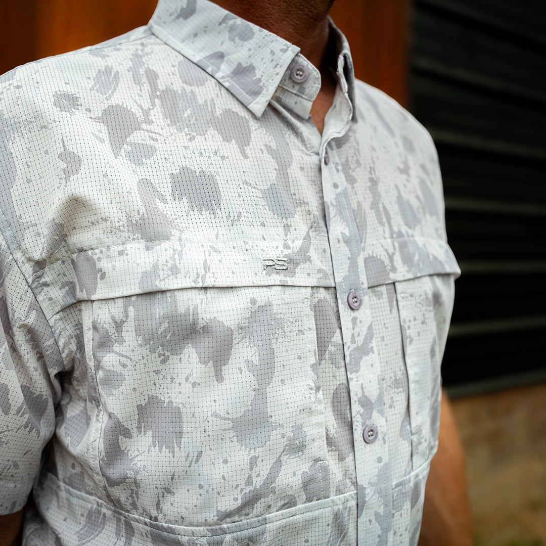 Premium Series Camo Short Sleeve Fishing Shirt - Origin