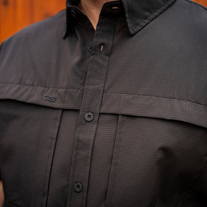 Premium Series Short Sleeve Fishing Shirt - Sable Black