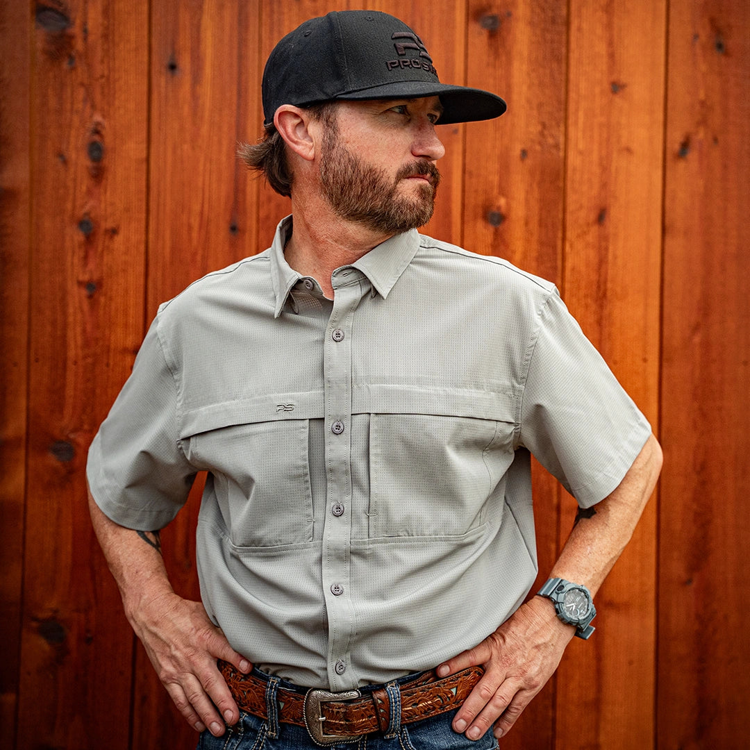 Premium Series Short Sleeve Fishing Shirt - Seafoam Green