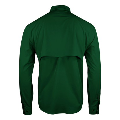Long Sleeve Premium Western Pearl Snap Flex Shirt - Brunswick Green