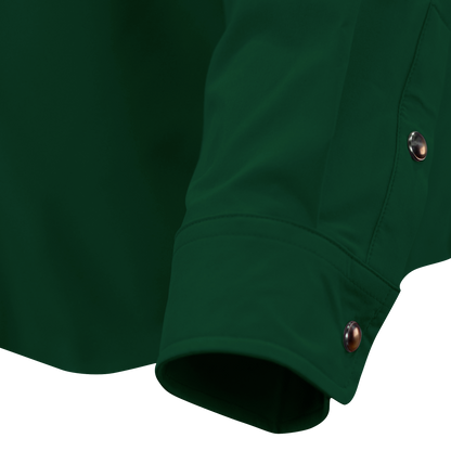 Long Sleeve Premium Western Pearl Snap Flex Shirt - Brunswick Green