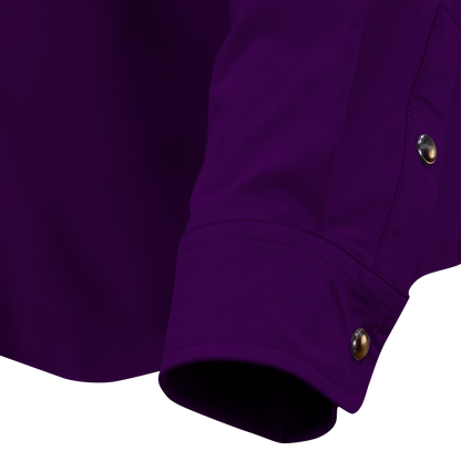 Long Sleeve Premium Western Pearl Snap Flex Shirt - Indigo Purple