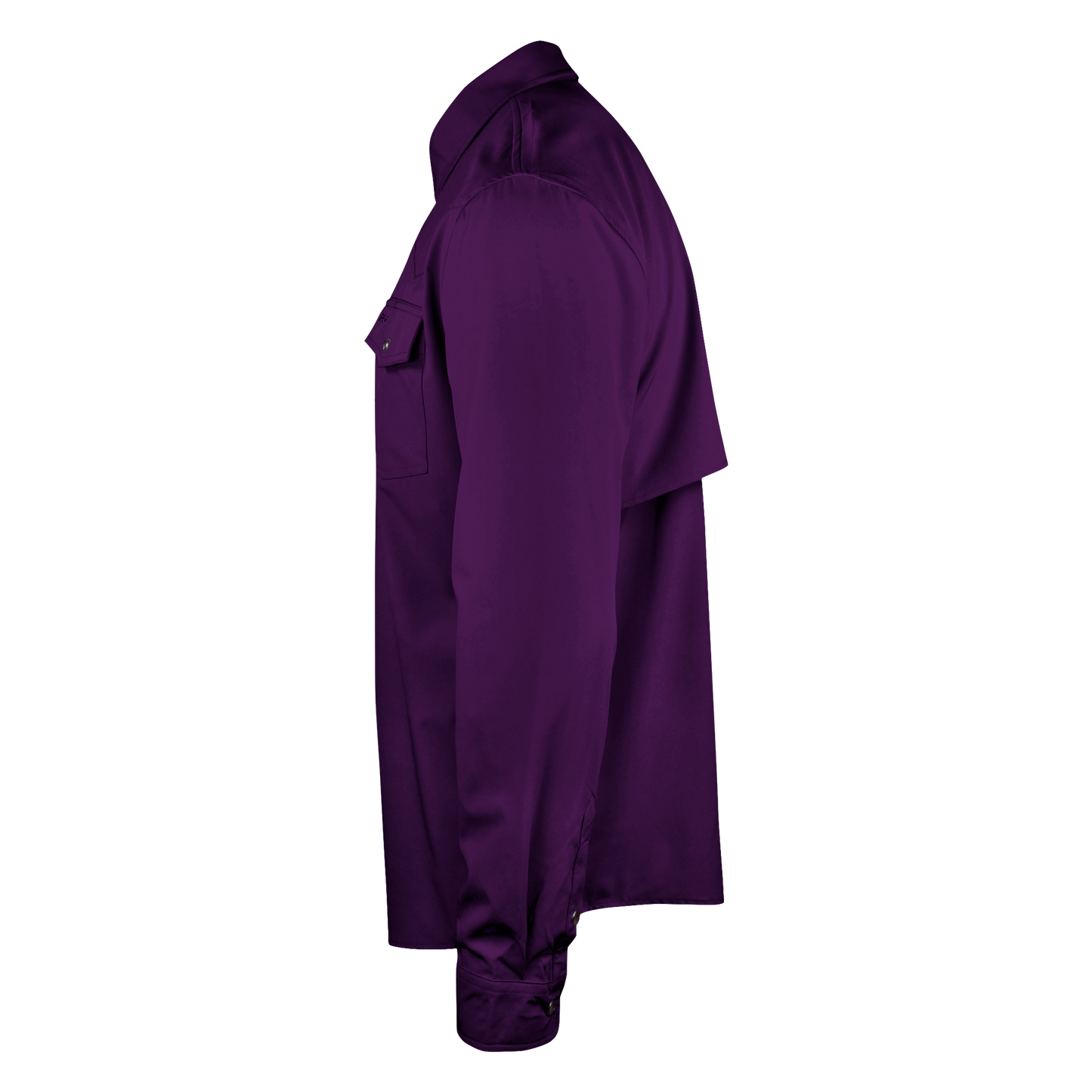 Long Sleeve Premium Western Pearl Snap Flex Shirt - Indigo Purple