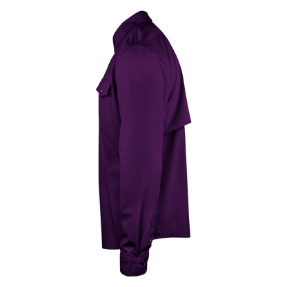 Long Sleeve Premium Western Pearl Snap Flex Shirt - Indigo Purple