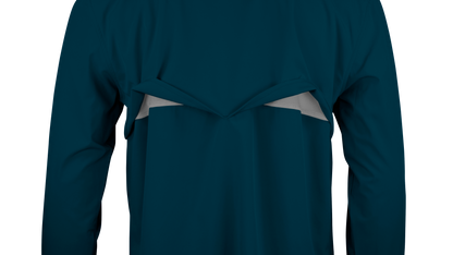 Long Sleeve Western Pearl Snap Flex Shirt - Reef Blue