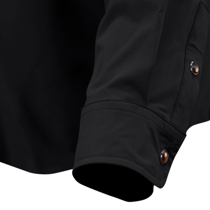 Long Sleeve Western Pearl Snap Flex Shirt - Sable Black