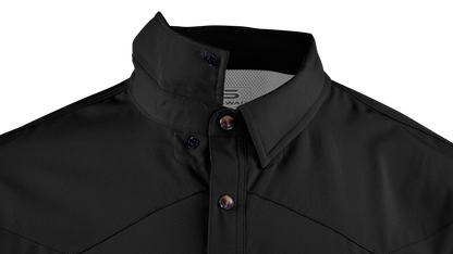 Long Sleeve Western Pearl Snap Flex Shirt - Sable Black