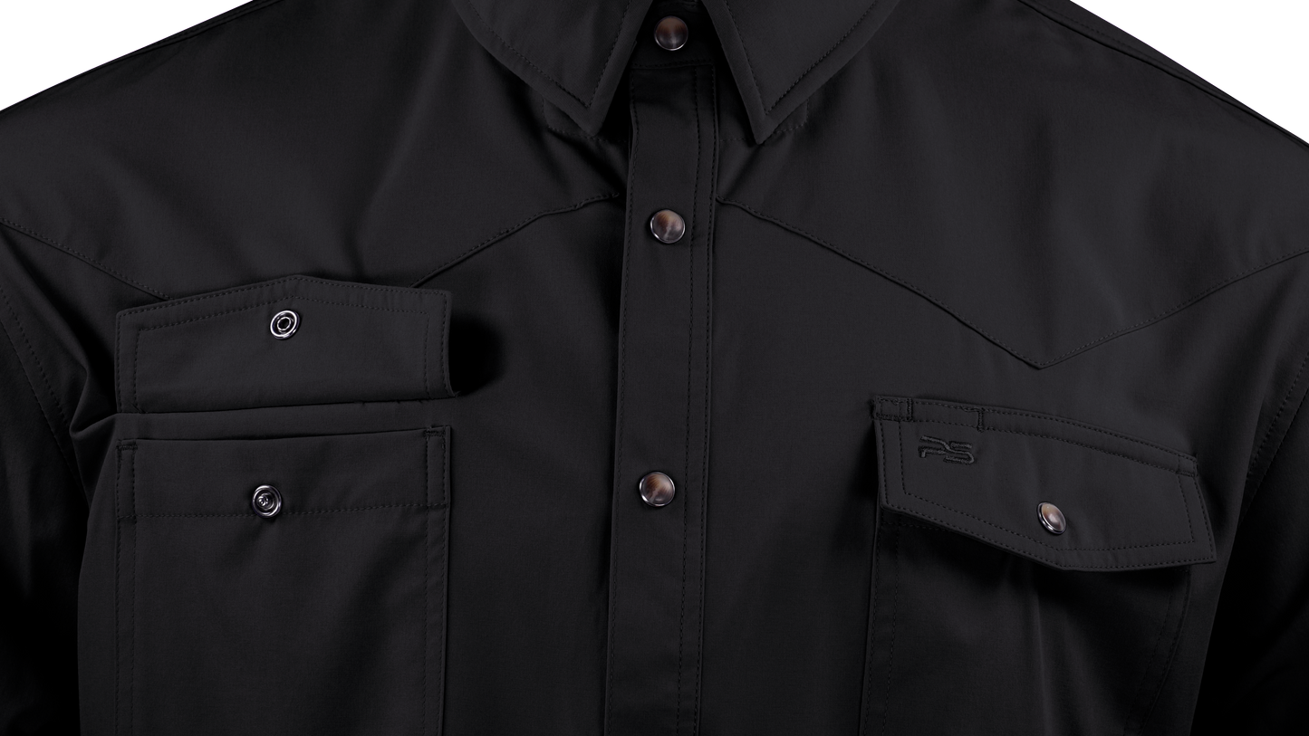 PS220LS Long Sleeve Premium Western Pearl Snap Flex Shirt-Sable