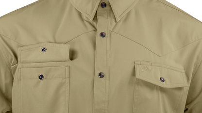 Long Sleeve Western Pearl Snap Flex Shirt - Sands Tan