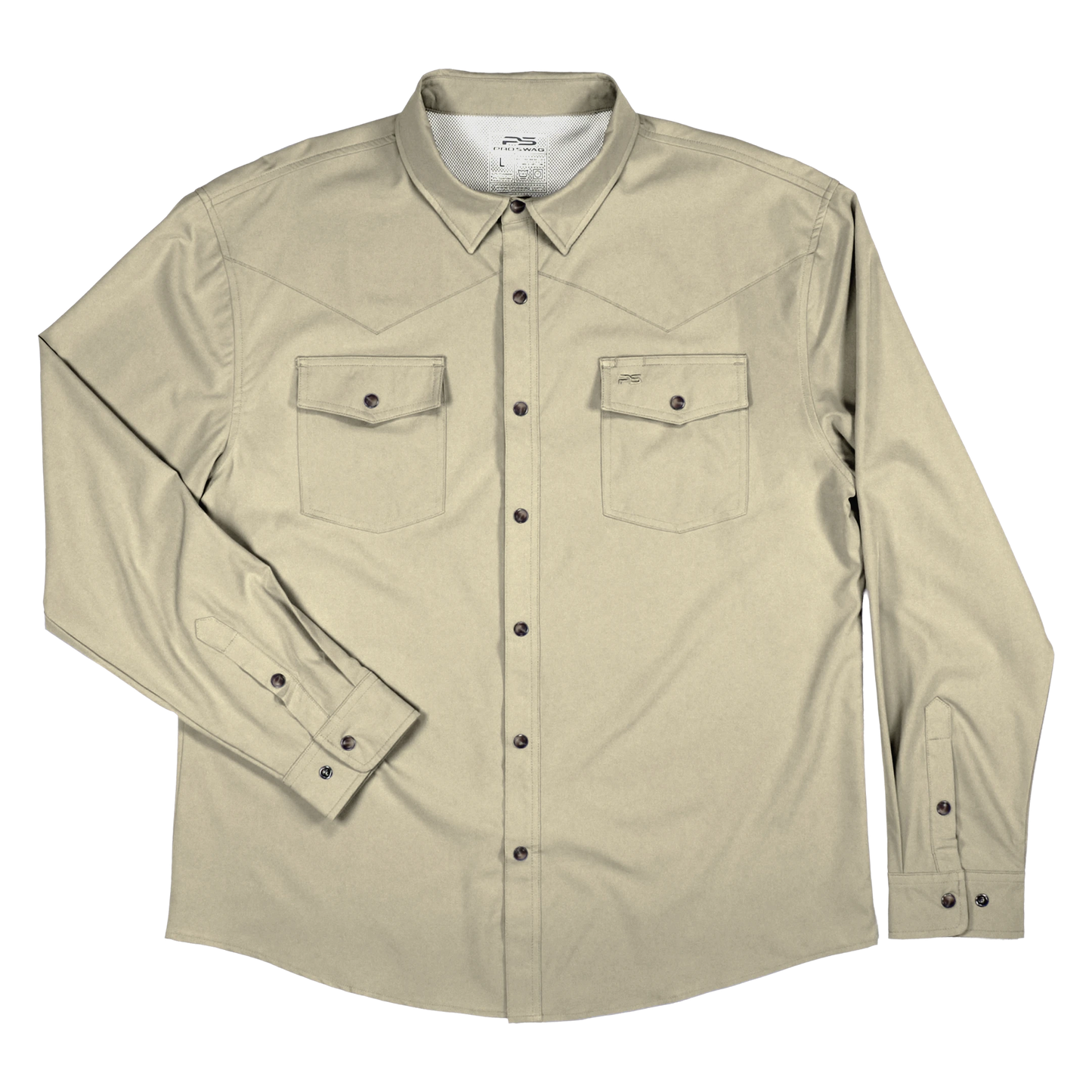 Long Sleeve Western Pearl Snap Flex Shirt - Sands Tan
