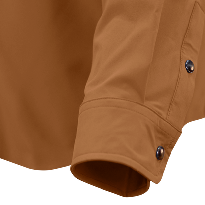 Long Sleeve Western Pearl Snap Flex Shirt - Sienna Brown