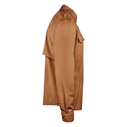 Long Sleeve Western Pearl Snap Flex Shirt - Sienna Brown