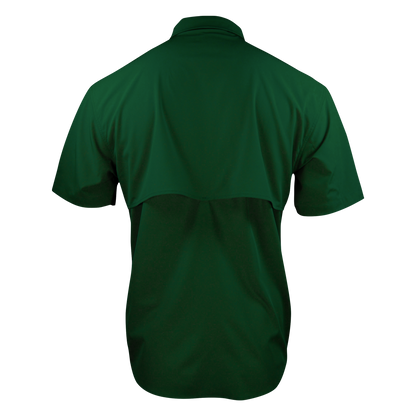 Short Sleeve Premium Western Pearl Snap Flex Shirt - Brunswick Green