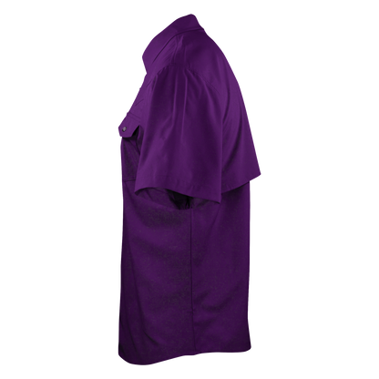 Short Sleeve Premium Western Pearl Snap Flex Shirt - Indigo Purple