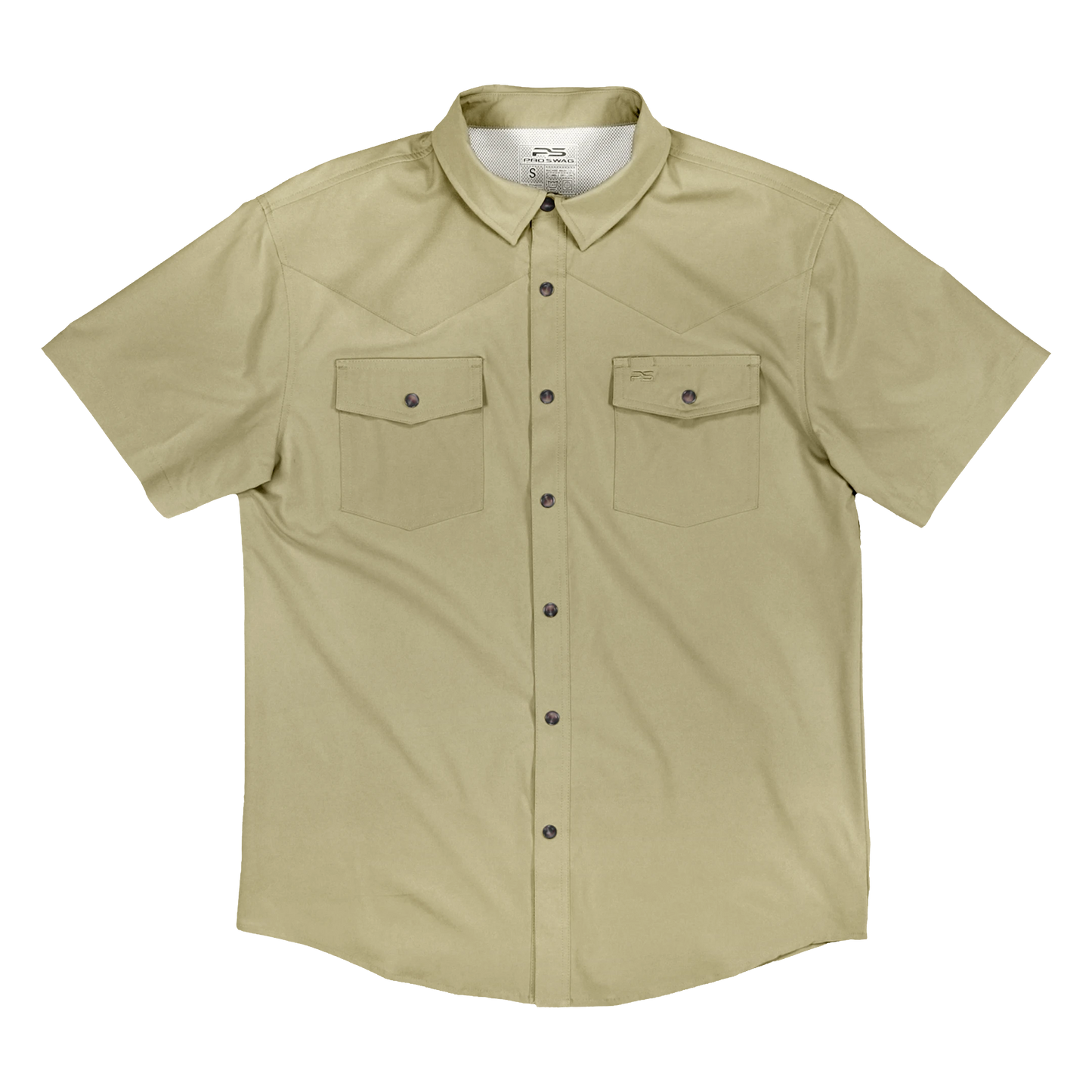 Short Sleeve Western Pearl Snap Flex Shirt - Sands Tan
