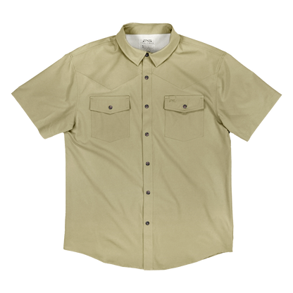 Short Sleeve Western Pearl Snap Flex Shirt - Sands Tan