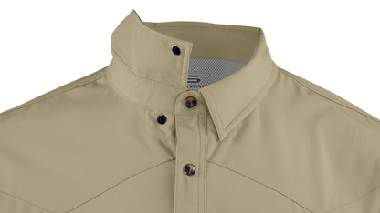 Short Sleeve Western Pearl Snap Flex Shirt - Sands Tan
