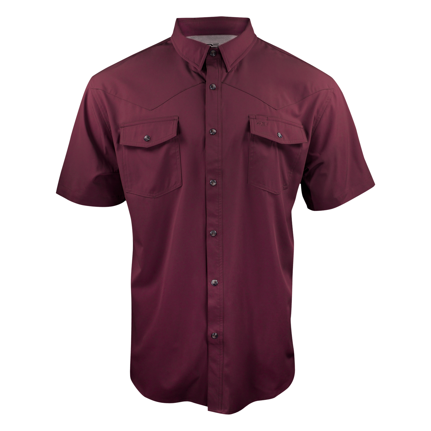 PS220SS Short Sleeve Premium Western Pearl Snap Flex Shirt-Sangria