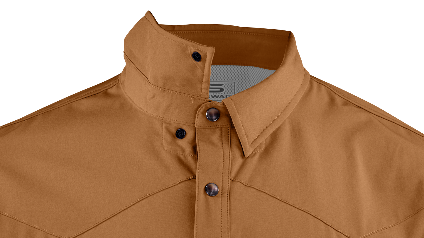 PS220SS Short Sleeve Premium Western Pearl Snap Flex Shirt-Sienna