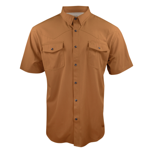 PS220SS Short Sleeve Premium Western Pearl Snap Flex Shirt-Sienna